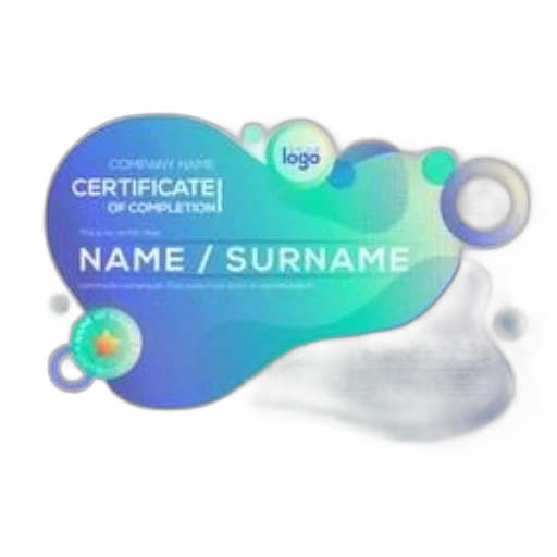 certificate, completion, modern, abstract transparent PNG cut-out