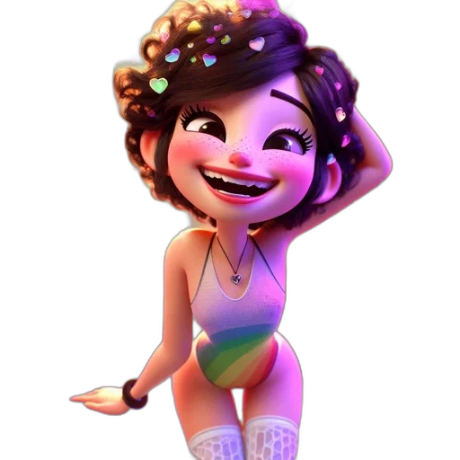 dress, cartoon, 3d render, concept art transparent PNG cut-out