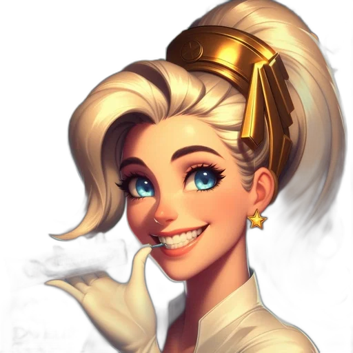 crown, staff, face, fantasy art transparent PNG cut-out