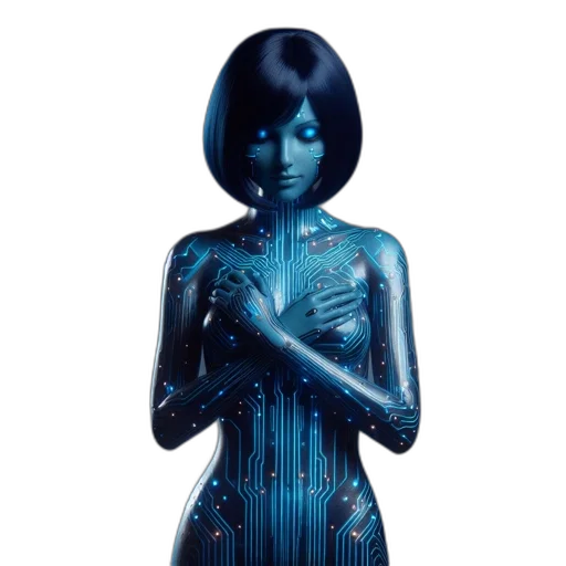 robot, dress, concept art, cyberpunk transparent PNG cut-out