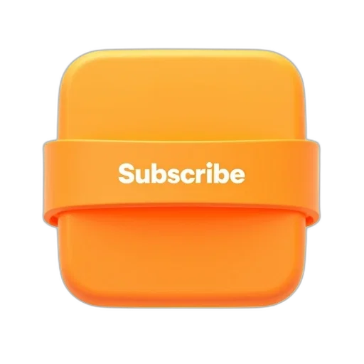furniture, 3d render, subscribe, orange transparent PNG cut-out