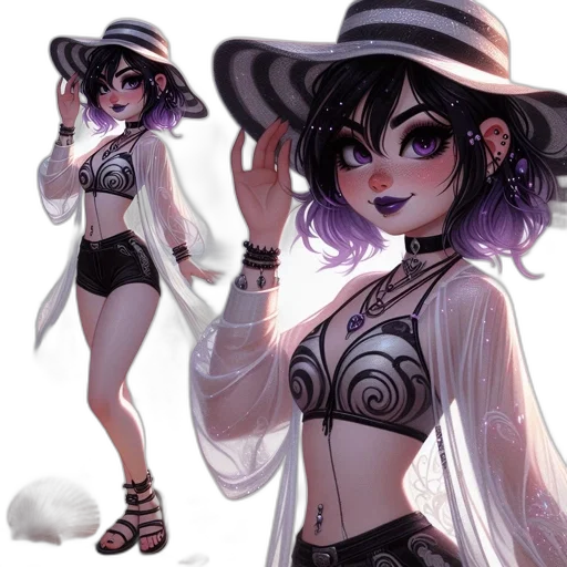 hat, staff, creature, dress transparent PNG cut-out