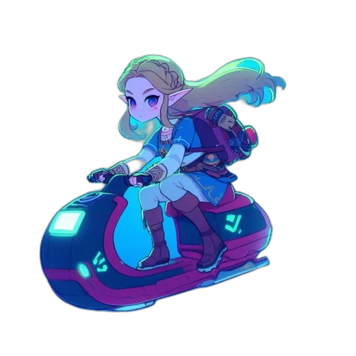 weapon, concept art, cyberpunk, vaporwave transparent PNG cut-out