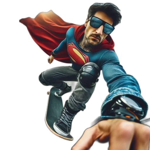 comic book art, concept art, 3d render, man transparent PNG cut-out