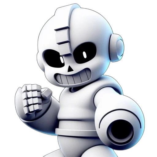 robot, staff, weapon, 3d render transparent PNG cut-out
