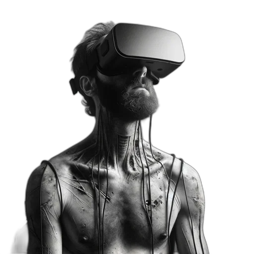 robot, cyberpunk, concept art, 3d render transparent PNG cut-out