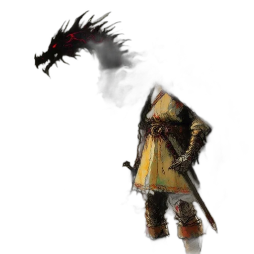 dragon, creature, staff, mask transparent PNG cut-out