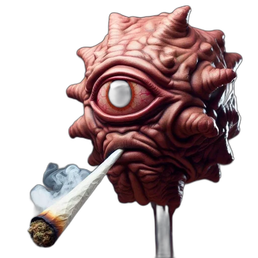 mask, staff, face, creature transparent PNG cut-out