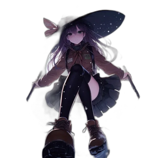 hat, weapon, staff, creature transparent PNG cut-out