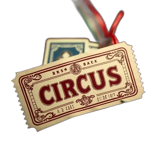 circus, ticket, some, cards transparent PNG cut-out