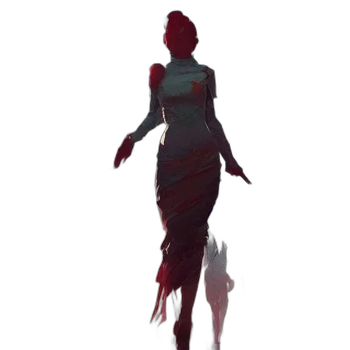 dress, staff, creature, weapon transparent PNG cut-out