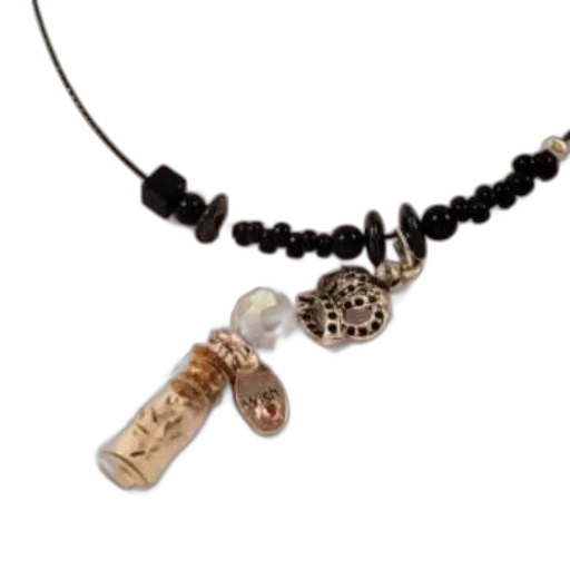 jewelry, earth tones, black, beaded transparent PNG cut-out