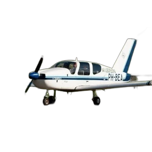 3d render, small, white, airplane transparent PNG cut-out