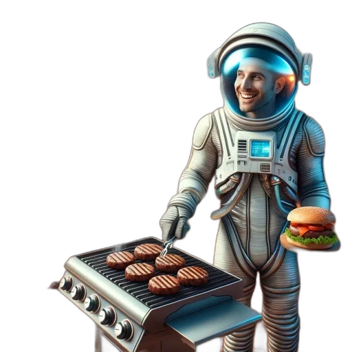robot, food, concept art, 3d render transparent PNG cut-out