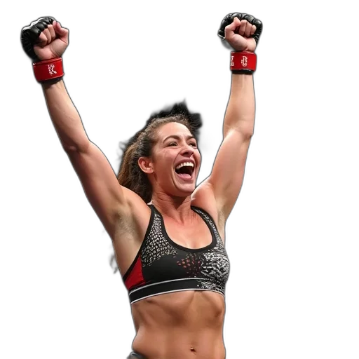 amanda, macdonald, celebrates, after transparent PNG cut-out
