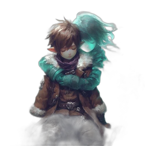 mask, jacket, creature, weapon transparent PNG cut-out