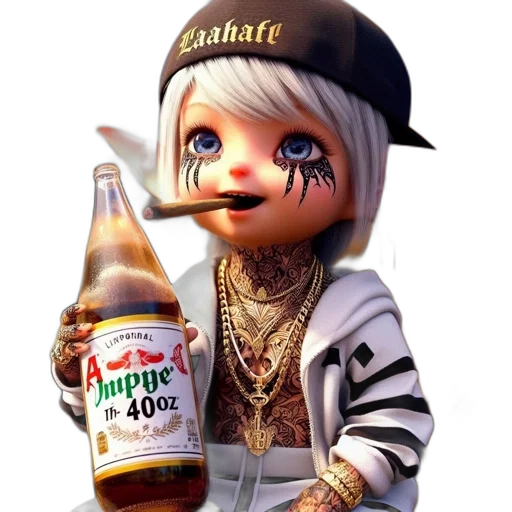 bottle, animal, jacket, creature transparent PNG cut-out