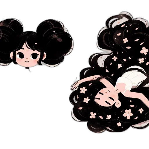 hair, creature, cartoon, concept art transparent PNG cut-out