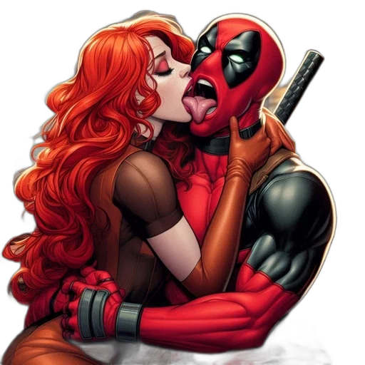 comic book art, concept art, two, animated transparent PNG cut-out