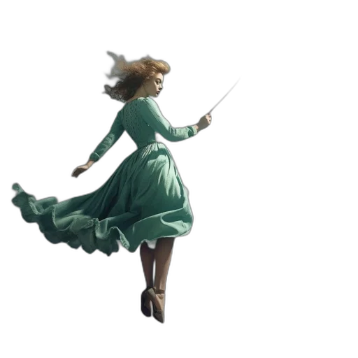 dress, staff, sword, umbrella transparent PNG cut-out