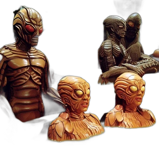 mask, concept art, 3d render, fantasy art transparent PNG cut-out