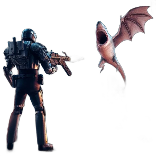 robot, weapon, dragon, creature transparent PNG cut-out