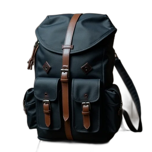 jacket, 3d render, camera, backpack transparent PNG cut-out