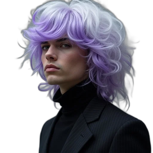 hair, face, jacket, hat transparent PNG cut-out