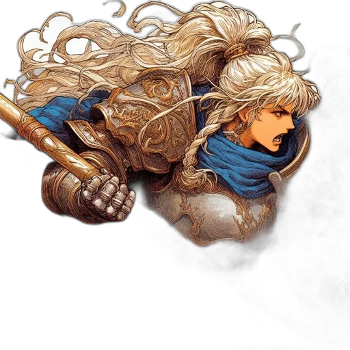 sword, dragon, hair, weapon transparent PNG cut-out