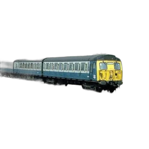 3d render, blue, yellow, train transparent PNG cut-out