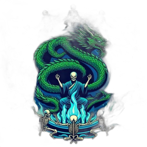 dragon, staff, creature, sword transparent PNG cut-out