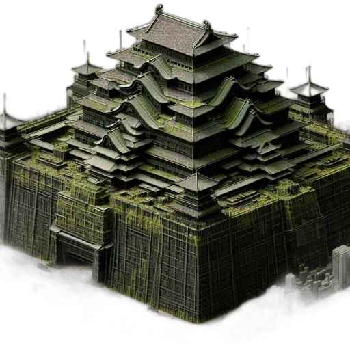 building, dragon, weapon, 3d render transparent PNG cut-out