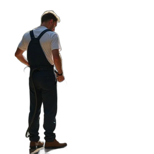 staff, jacket, 3d render, man transparent PNG cut-out