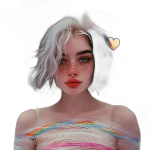 dress, face, hair, creature transparent PNG cut-out