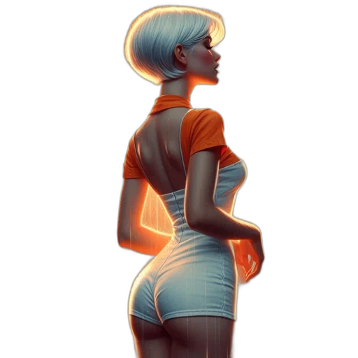 dress, robot, jacket, concept art transparent PNG cut-out