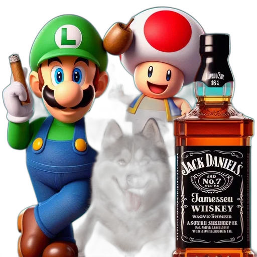 bottle, animal, hat, pixel art transparent PNG cut-out