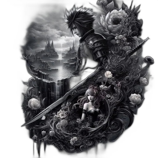 sword, dragon, weapon, fantasy art transparent PNG cut-out