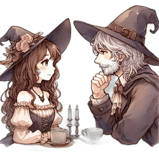 hat, fantasy art, watercolor, concept art transparent PNG cut-out