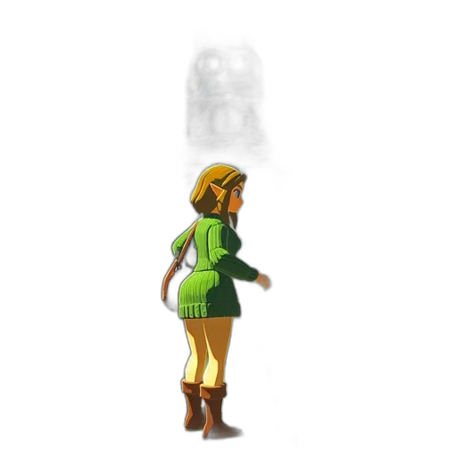 dress, mask, staff, creature transparent PNG cut-out