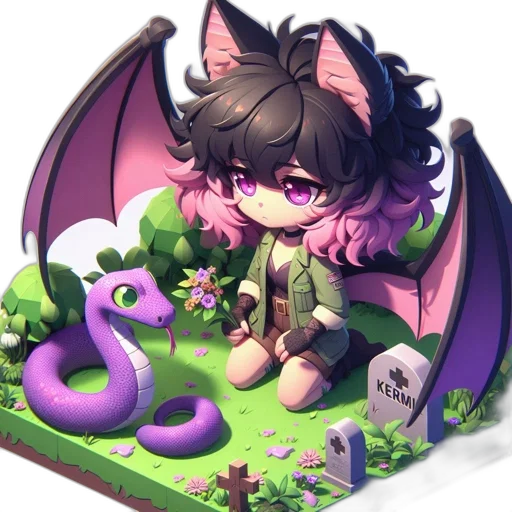 dragon, creature, staff, animal transparent PNG cut-out