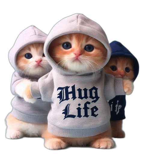 3d render, photorealistic, three, hooded transparent PNG cut-out
