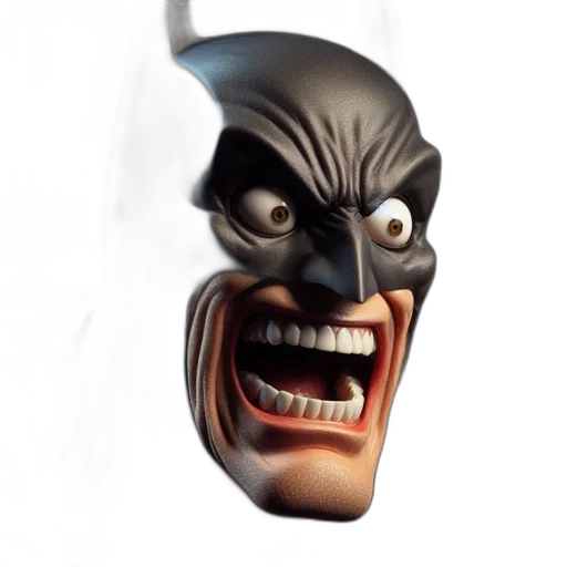 face, mask, creature, 3d render transparent PNG cut-out