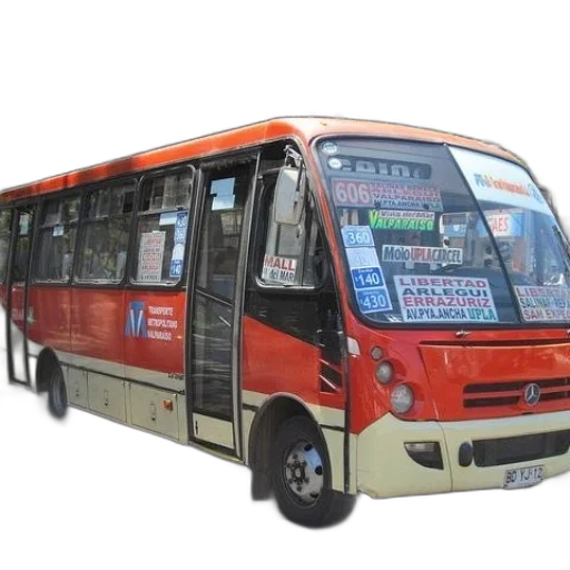 3d render, red, bus, advertisements transparent PNG cut-out