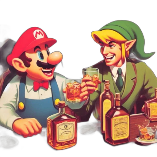bottle, pixel art, concept art, comic book art transparent PNG cut-out