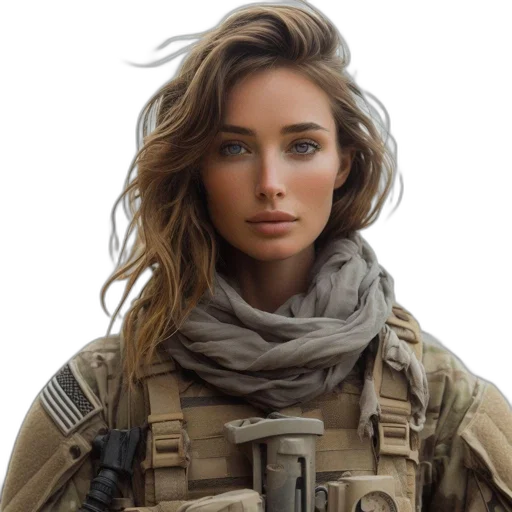face, weapon, jacket, hair transparent PNG cut-out