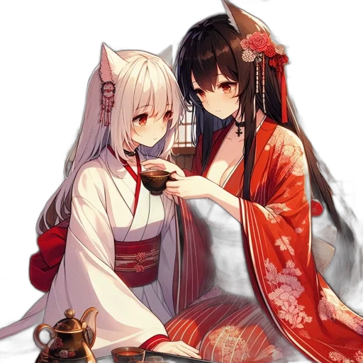 dress, staff, weapon, dragon transparent PNG cut-out