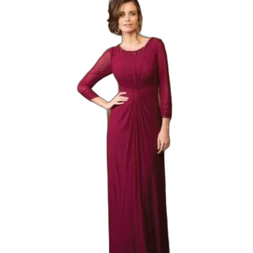 dress, woman, long, sleeveless transparent PNG cut-out