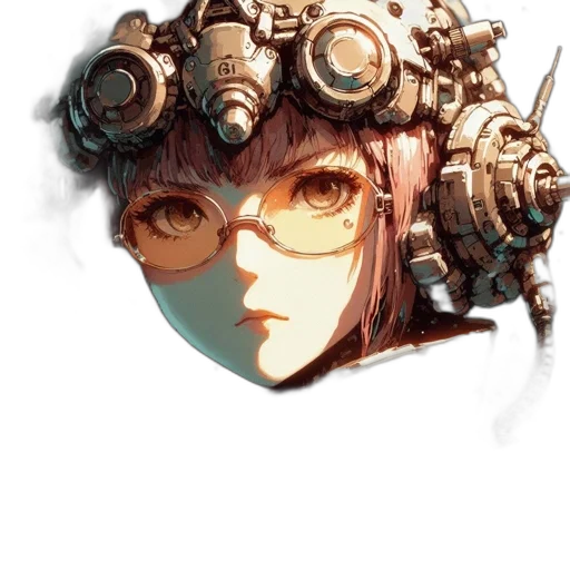robot, face, mask, crown transparent PNG cut-out