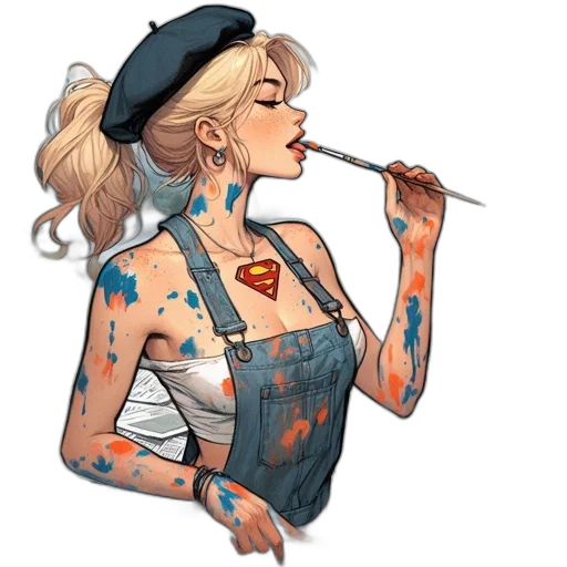 dress, comic book art, concept art, cartoon transparent PNG cut-out