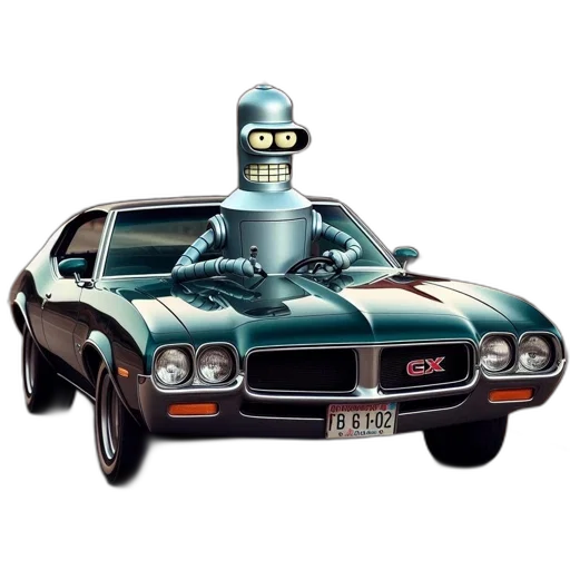robot, car, concept art, 3d render transparent PNG cut-out